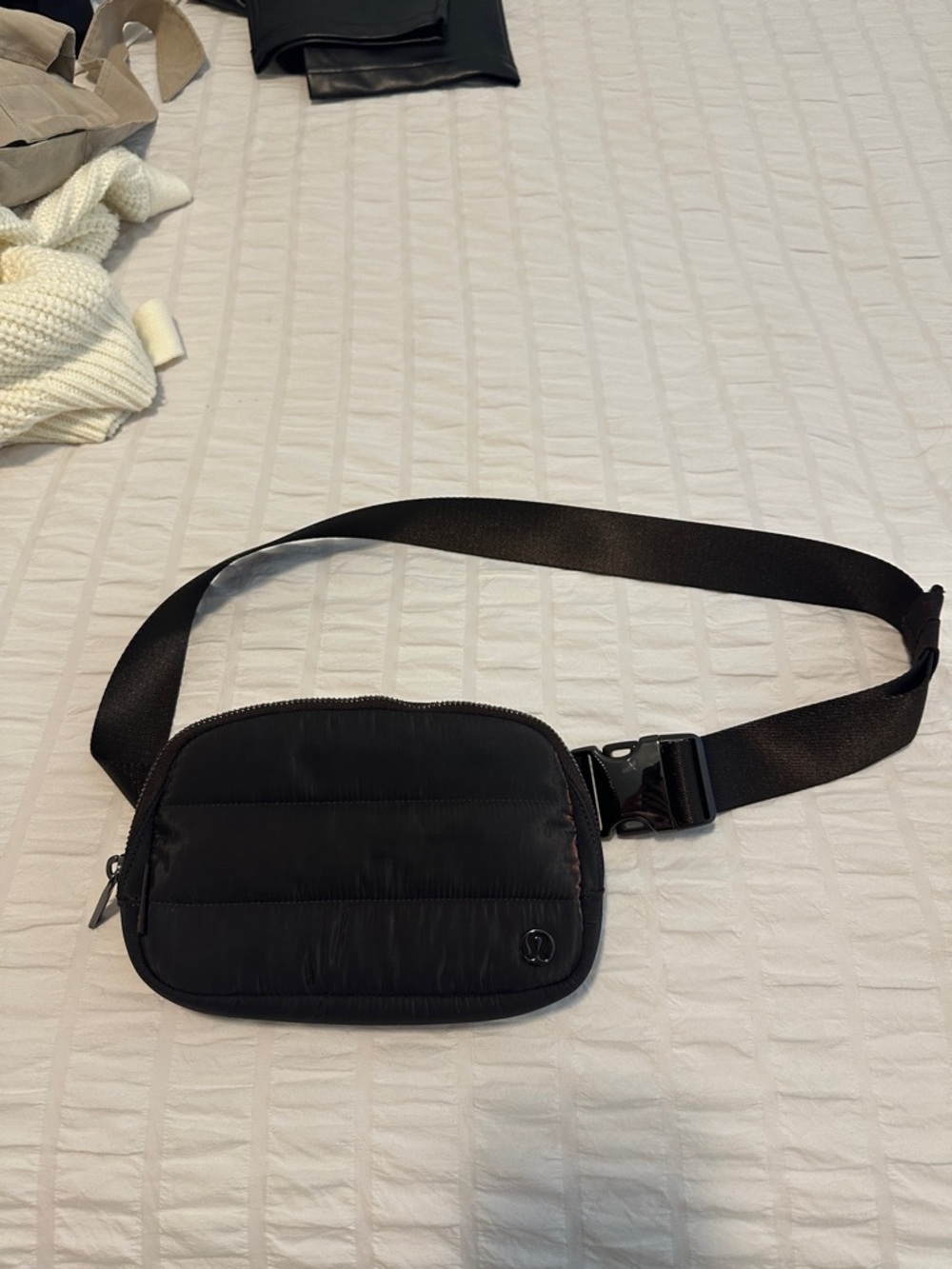 lululemon athletica Black Quilted Belt Bag